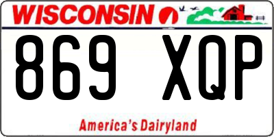 WI license plate 869XQP