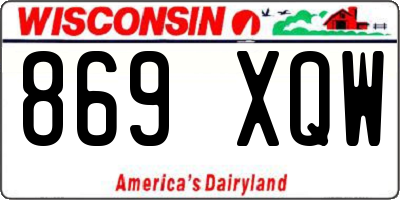 WI license plate 869XQW