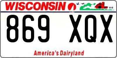 WI license plate 869XQX
