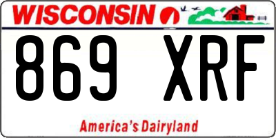 WI license plate 869XRF
