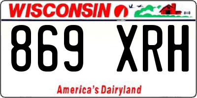 WI license plate 869XRH