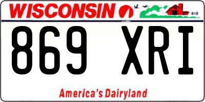 WI license plate 869XRI