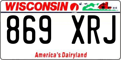 WI license plate 869XRJ