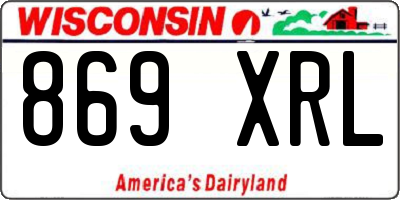 WI license plate 869XRL