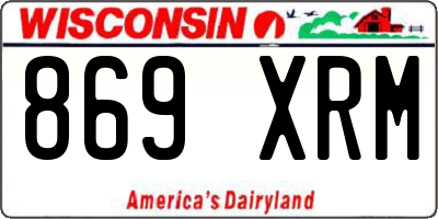 WI license plate 869XRM