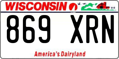 WI license plate 869XRN