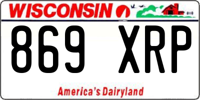 WI license plate 869XRP