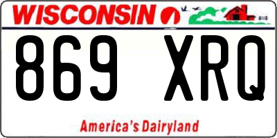 WI license plate 869XRQ