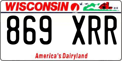 WI license plate 869XRR