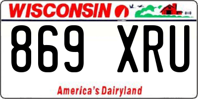 WI license plate 869XRU