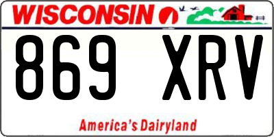 WI license plate 869XRV