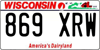 WI license plate 869XRW