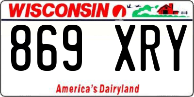 WI license plate 869XRY