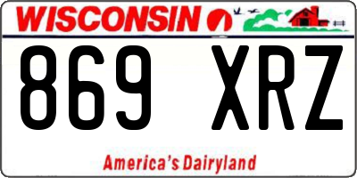 WI license plate 869XRZ