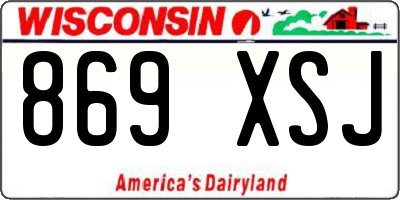 WI license plate 869XSJ