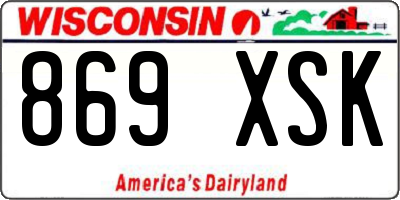 WI license plate 869XSK