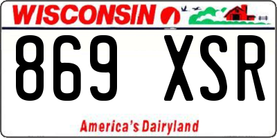 WI license plate 869XSR