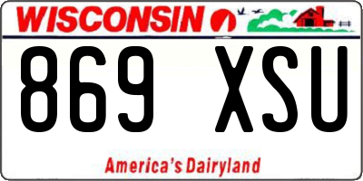 WI license plate 869XSU