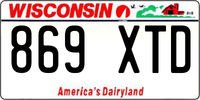 WI license plate 869XTD
