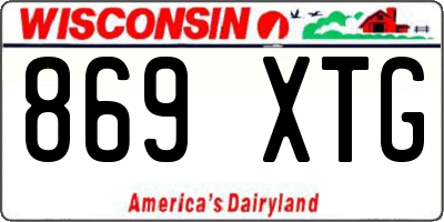 WI license plate 869XTG