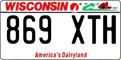 WI license plate 869XTH