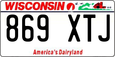 WI license plate 869XTJ