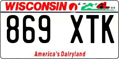 WI license plate 869XTK