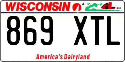 WI license plate 869XTL