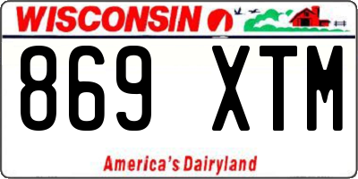 WI license plate 869XTM