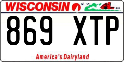 WI license plate 869XTP