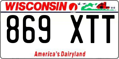 WI license plate 869XTT