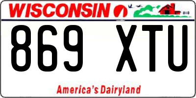 WI license plate 869XTU