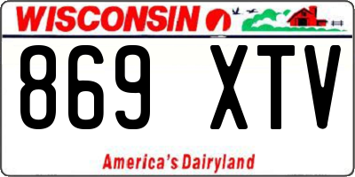 WI license plate 869XTV