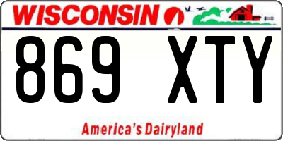 WI license plate 869XTY