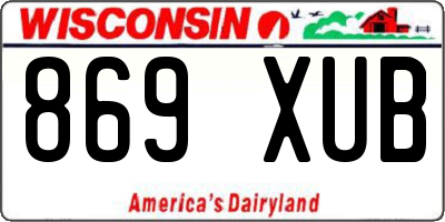 WI license plate 869XUB