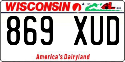 WI license plate 869XUD