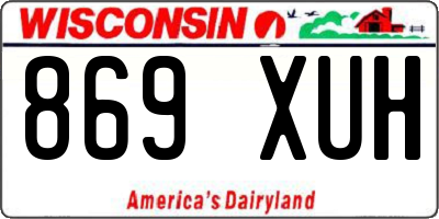 WI license plate 869XUH