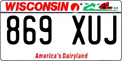 WI license plate 869XUJ