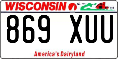 WI license plate 869XUU