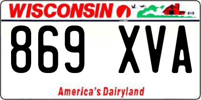 WI license plate 869XVA