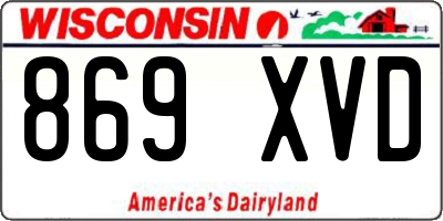 WI license plate 869XVD