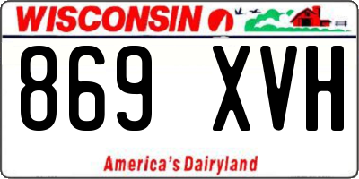 WI license plate 869XVH
