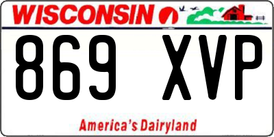 WI license plate 869XVP