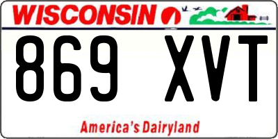 WI license plate 869XVT