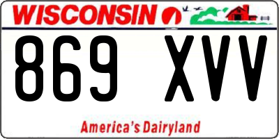 WI license plate 869XVV