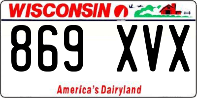 WI license plate 869XVX
