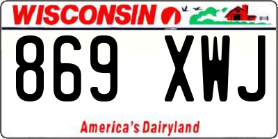 WI license plate 869XWJ