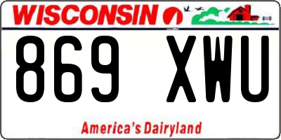 WI license plate 869XWU