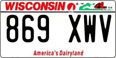 WI license plate 869XWV