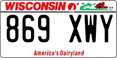 WI license plate 869XWY